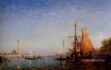Le Grand Conal Venise Barbizon Félix Ziem Bateaux paysage marin Peinture à l'huile